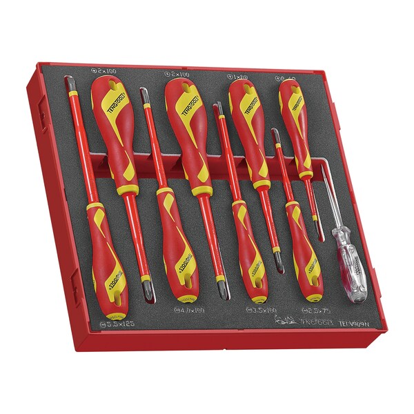 TEDV909N - 9 Piece 1,000 Volt Insulated Screwdriver Set in
